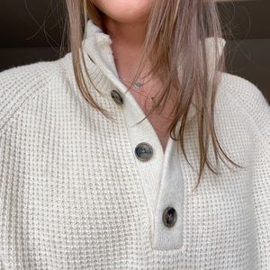 Oversized waffle sweater